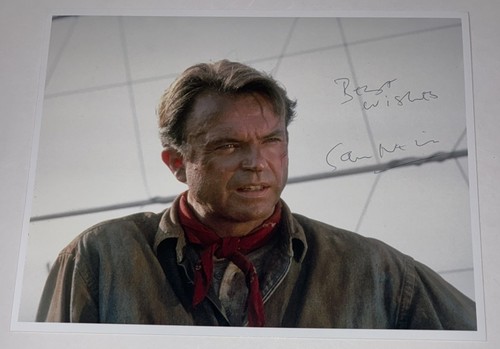 Signed sam neil jurassic - signed,