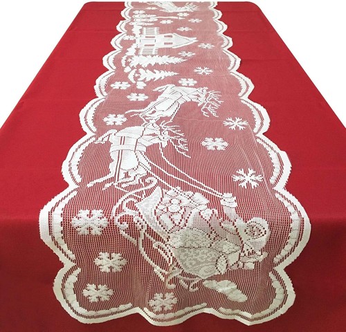Sciarpa comò pizzo - , 13"x72"