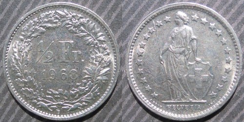 Switzerland 2 franc 1968 - ,