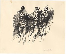 MORLOTTI  ENNIO NUDINI, 1972   DISEGNO A CHINA- VECCHIANTICO AB COLL. - GRAFICA