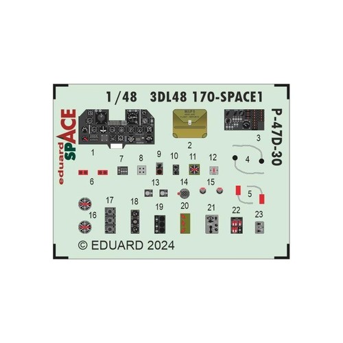 Eduard 3dl48170 47d - 3dl48170, p-47d-30