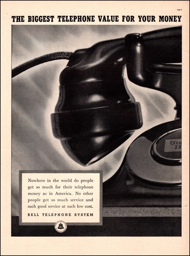 1938 vintage bell phone - ad,