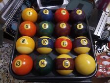 Vintage Set Completo 16 Biliardo Palle da Biliardo 5.7cm carambola