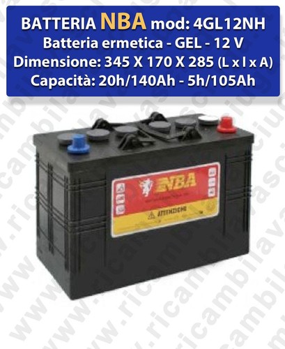 4gl12nh batteria ermetica gel - batteria,