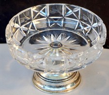 CRYSTAL AND SILVER CENTERPIECE