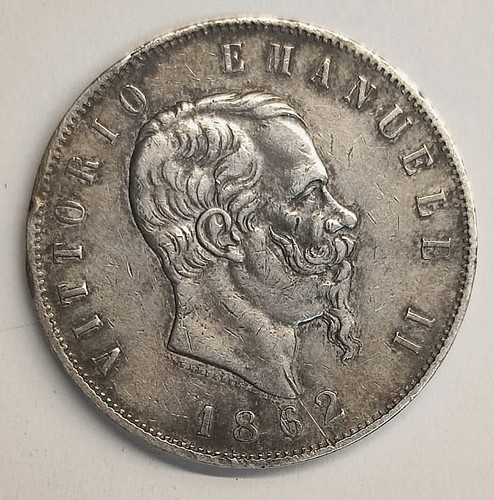 Moneta scudo lire 1862 - 5,