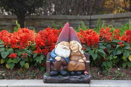 Coppia gnomi giardino su - coppia,