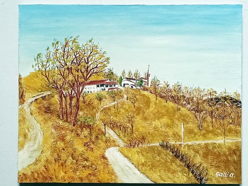 138 quadro dipinto autunno - dipinto,
