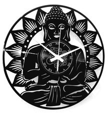 Orologio da parete arredamento casa - BUDDHA STATUA TIBET GAUTAMA YOGA - regalo home decor 