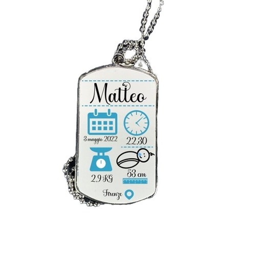 Collana nascita bimbo - , con