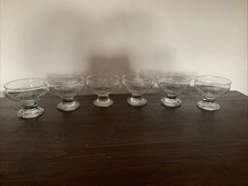 Coppe Da Champagne Gelato E Macedonia In Vetro Anni ‘70 Vintage 8,5 Cm