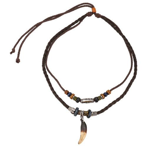 Collana tribale nel pelle per - collana,