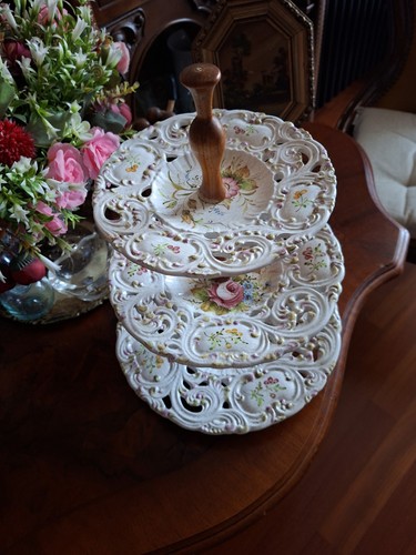 Alzatina ceramica dipinto - ceramica, a
