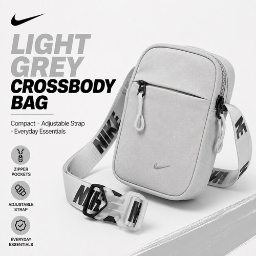 Nike crossbody bag light grey - crossbody,