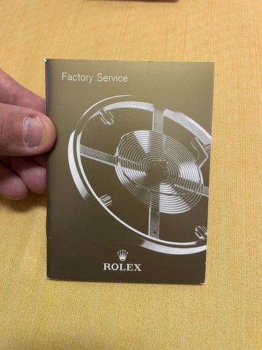Rolex service booklet - rolex,