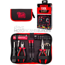 Kit Set Porta Attrezzi Sottosella con Borsa Custodia per Moto Scooter (28 Pezzi)