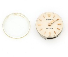 Movimento originale Rolex Precision con corona e vetro - Ricambio vintage