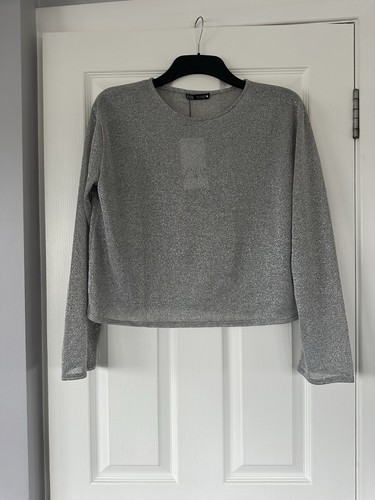 Top zara argento - zara, manica