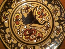 ALBISOLA-ARTISTICA CERAMICA-PIATTO DA COLLEZIONE-MGA-MAZZOTTI-DECORATIVO-UCCELLO