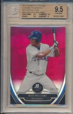 2013 Bowman Platinum Red Refractors #/25 Nick Williams BGS 9,5 GEM OTTIME CONDIZIONI