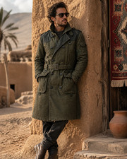 Trench cappotto uomo tela