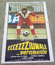 manifesto ECCEZZZIUNALE VERAMENTE Diego Abatantuono Sandrelli Boldi CALCIO CULT