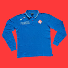 Piacenza Calcio Macron Polo maniche Lunghe Shirt Football Size L Blu Calcio 