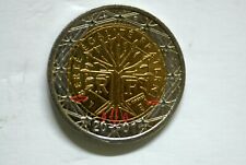 Moneta da 2 euro Francia millesimo 2001 fdc  da folder errore di conio.