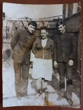 Foto d'epoca donna e due bei