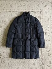 Aspesi Manchester piumino cappotto lungo blu navy con bottoni taglia M