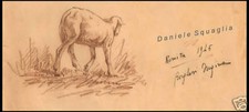 DISEGNO ORIGINALE SEPPIA1945 PECORA ANIMALI