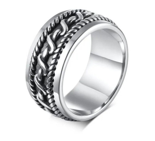 Anello uomo acciaio inox filo