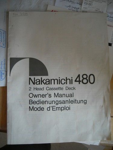 Nakamichi 480 owner - 480, owner's