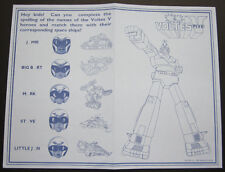 7 Pezzi Philippine VOLTES V Gioco di Attività per Bambini, Robot Voltus V Japan.