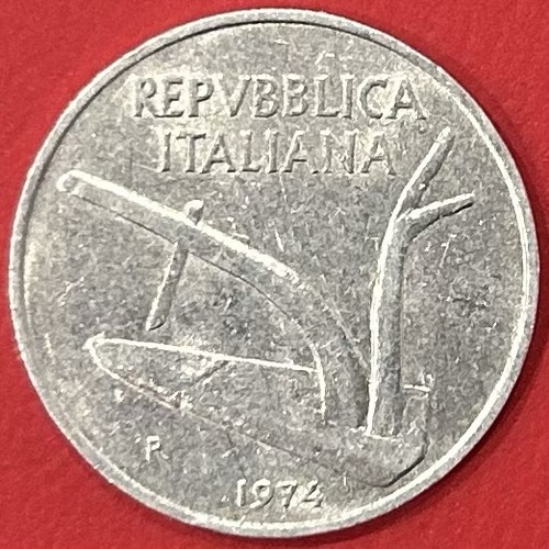 Moneta lire 1974 spighe - 10,