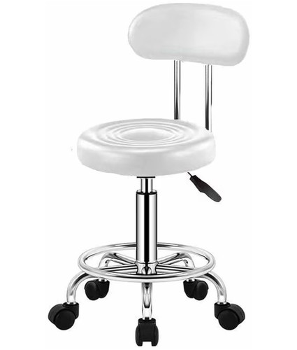 Sgabello girevole bianco con - girevole,