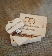 PENDRIVE USB 32GB KINGSTON DT EXODIA Pendrive Cuore in legno incisione laser