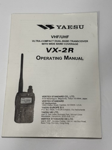 Yaesu manuale operativo - vx-2r,