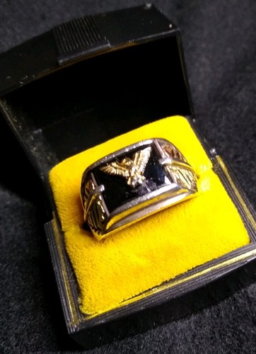 Anello uomo aquila onice nero - uomo,