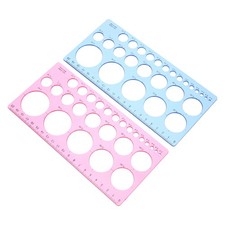  2 Pcs Righello Cerchiometro