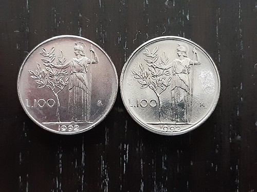 Moneta 100 lire piccola - , 1992