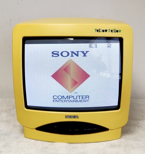 Televisore vintage giallo - televisore,