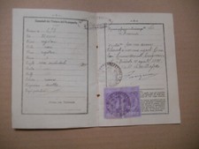 BELLISSIMO PASSAPORTO COMPLETO 1931 CON 2 MARCHE DA BOLLO PASSAPORTI LIRE 12,60