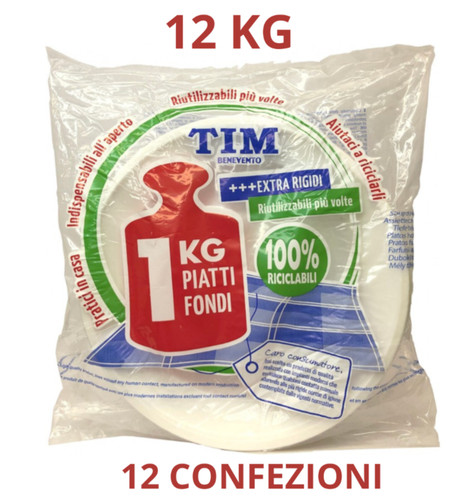 Piatti plastica fondi bianco