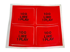 4 ETICHETTE ADESIVE PLASTICA