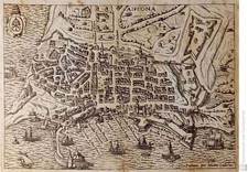 ANCONA - Incisione su rame originale, del 1670 (Cadorin)