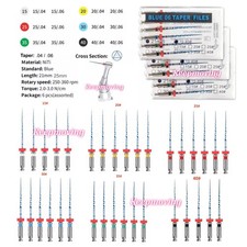 File rotanti blu dentale stile