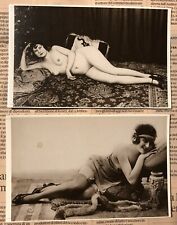 Cartoline Eros Erotismo, Riproduzione foto primi ‘900 Lotto di 2 Nudi, Ottime G