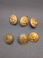 LOTTO 6 BOTTONI BOTTONE REGIA MARINA MARINAIO DA DIVISA UNIFORME WW2