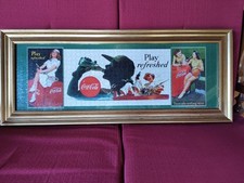 Coca Cola Puzzle cornice Legno e Vetro 98x40